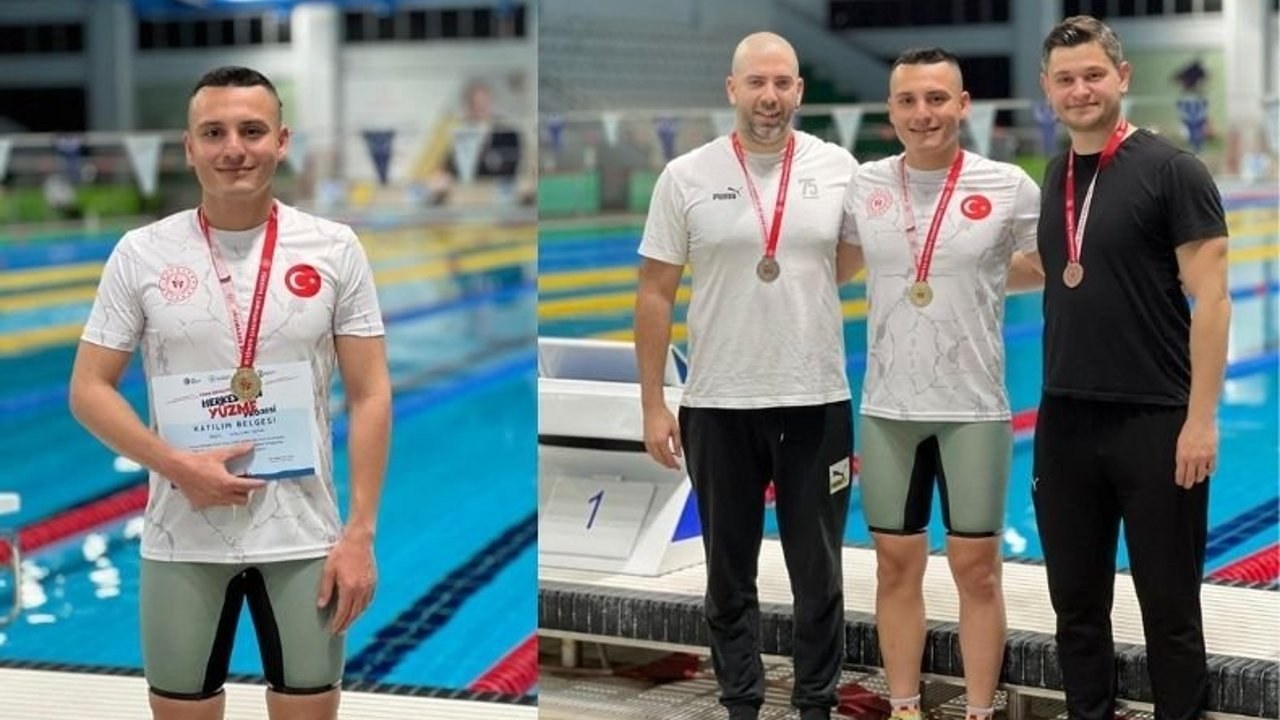 Kahramanmaraşlı Doğukan Demir Yüzmede Türkiye Şampiyonu Oldu