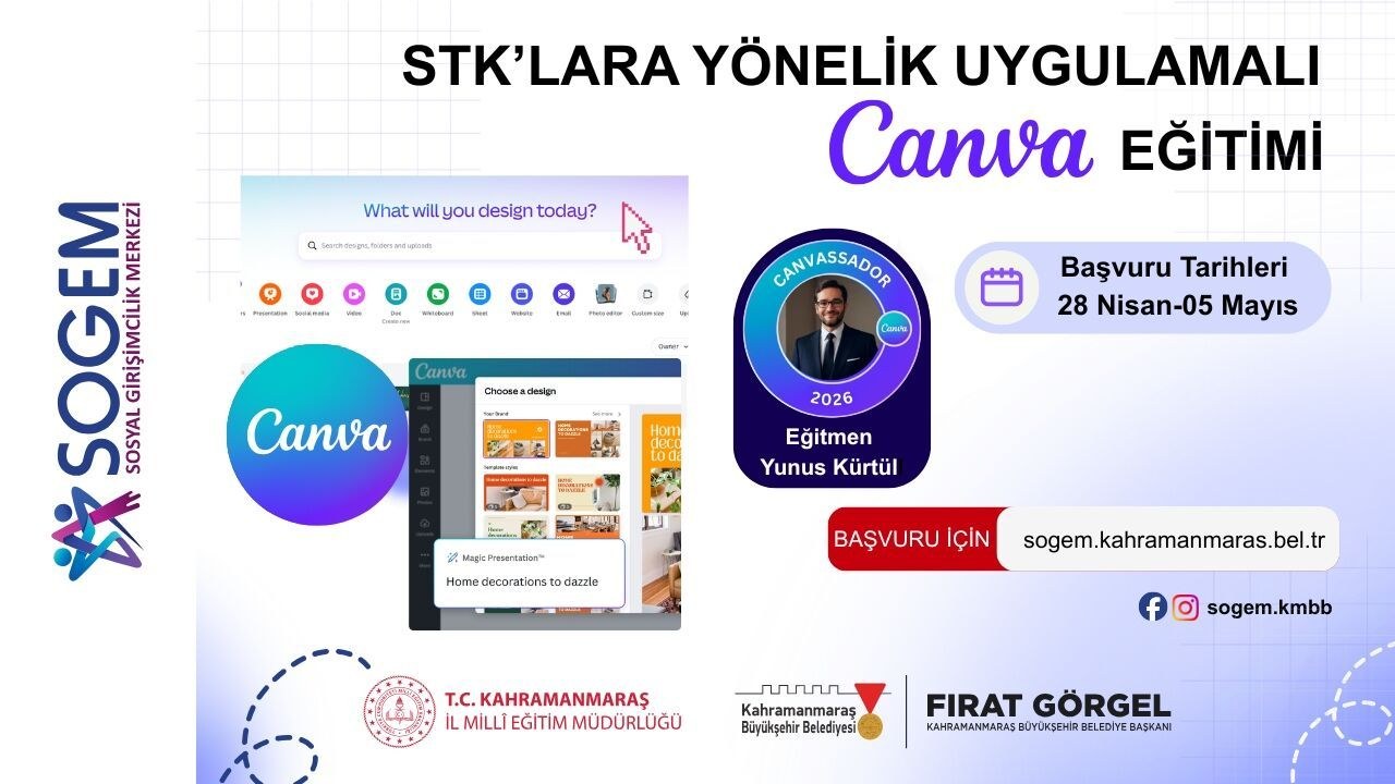 Kahramanmaraş'ta STK'lara Dijital Güç: Canva Eğitimi Başlıyor