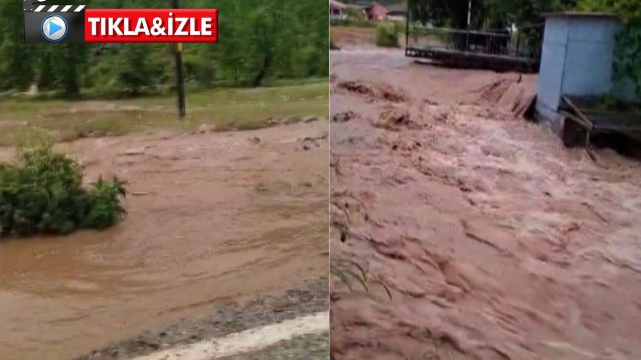 Kahramanmaraş Andırın'da etkili sağanak yağış, Haştırın ve Çatak mahallelerinde sele yol açtı. Dereler taştı, yollar ka…
