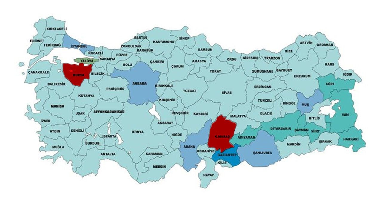 Kahramanmaraş ve Bursa'nın Coğrafi Kader Ortaklığı Deprem Riski