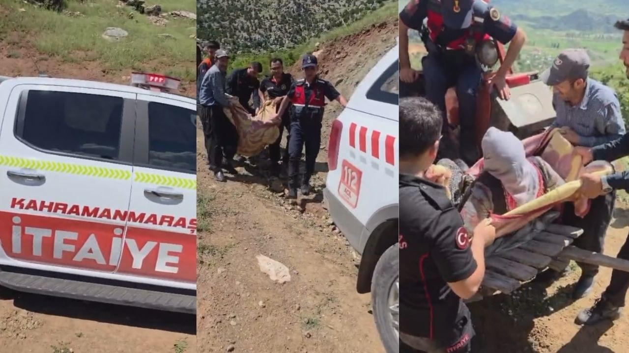 Kahramanmaraş Onikişubat ilçesi Çukurhisar Mahallesi'nde dağlık alanda ayağı kırılan bir vatandaş, AFAD ve diğer ekiple…