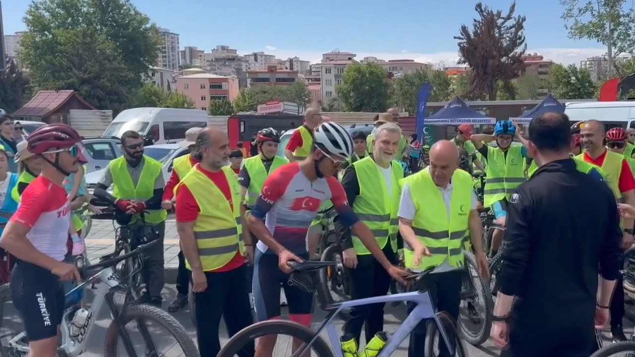 Kahramanmaraş'ta Sağlıklı Yaşam İçin Pedallar Yeşilay'la Çevrildi
